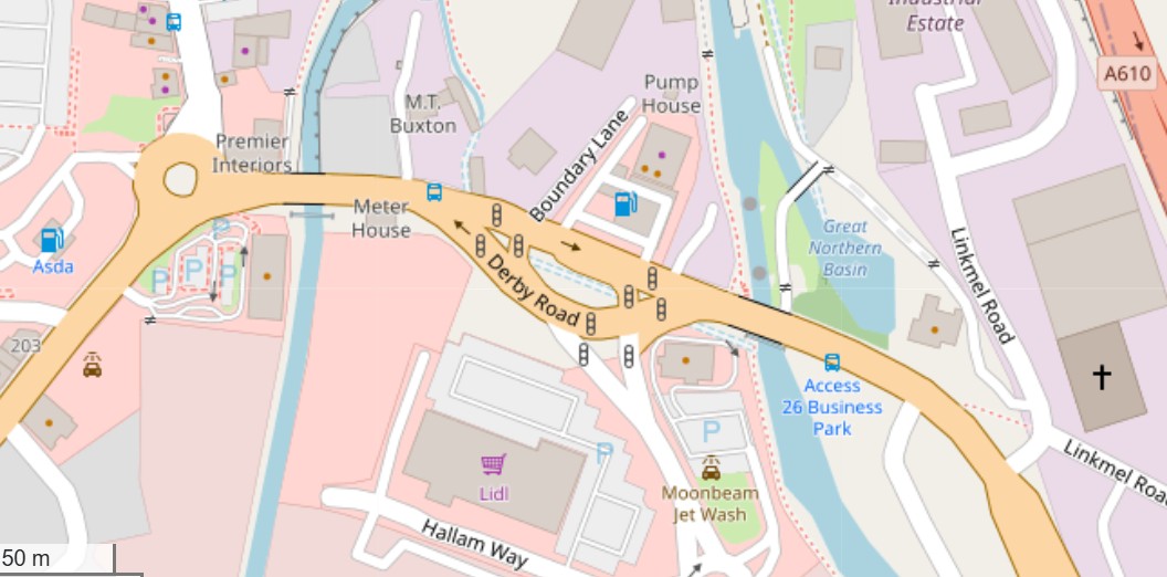 Langley Mill Map of Langley Bridge Canal Basin